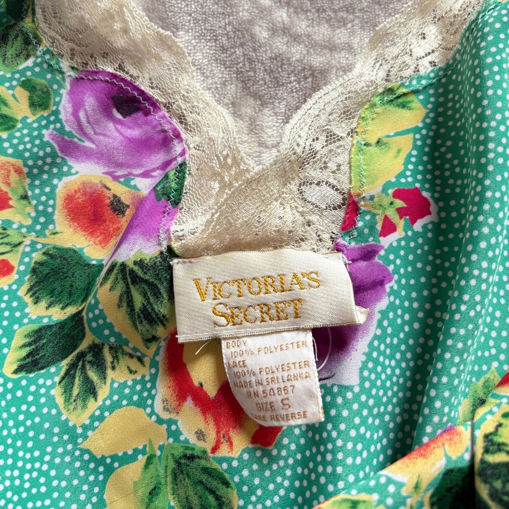Victoria's Secret Floral Lace Top - Green and Purple - Picture 2 of 3